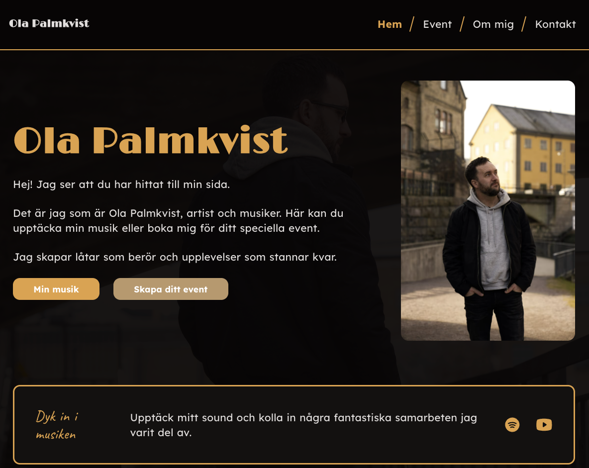 Ola Palmkvist website preview